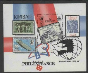 KIRIBATI #526 1989 PHILEXFRANCE MINT VF NH O.G S/S