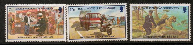 GUERNSEY SG214/6 1980 60th ANNIV OF POLICE FORCE MNH