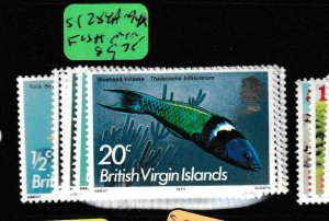 British Virgin Islands Fish SG 284a-94a, Seven Values MNH (3gdv) 