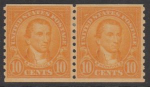U.S.  Scott #603 Monroe Stamp - Mint Pair