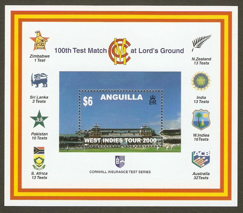 Anguilla #1018A NH Cricket Match SS