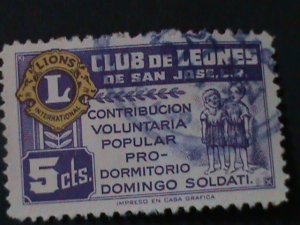 ​CUBA-INTERNATIONAL LION CLUB-USED-VERY OLD STAMP-FANCY CANCEL VERY FINE