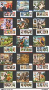 2017 Central Africa Birds Wild Animals Reptiles Fauna Space 15+15 ** Fd0727-41