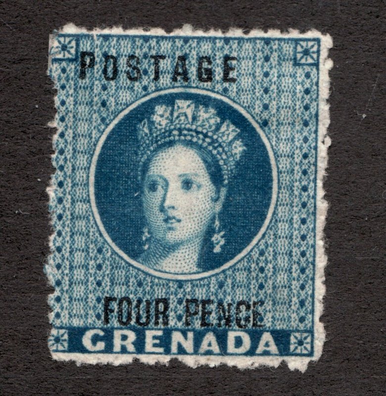 Sc 13 - Grenada - 1881 - Four Pence - QV -  MNG F/VF -  superfleas - cv$350