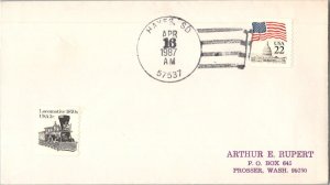 United States South Dakota Hayes 57537 1987 4-bar  DPO  Philatelic.