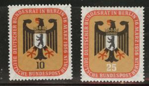 Germany Berlin Occupation Scott 9N118-19 MH* 1955 Arms set