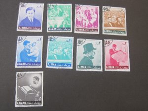 Ajman 1967 Sc 141-149 John F. Kenned CTO set FU