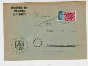 Germany 1953 Geldern Cancel Obligatory Tax Aid for Berlin Stamps Cover Ref 27322