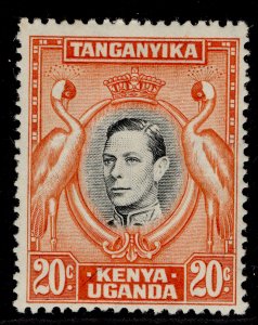 KENYA UGANDA TANGANYIKA GVI SG139b, 20c black & orange, M MINT.