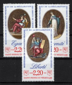 St. Pierre & Miquelon 514-516 MNH Human Rights Liberty Equality ZAYIX 0524S0182