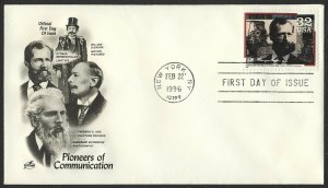 #3061-3064 32c Pioneers of Communication, Art Craft FDC **ANY 4=FREE SHIPPING**