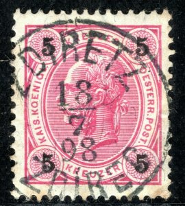 Austria Empire Bohemia Postmark 1898 *ZDIREC-ZDIRETZ* Bi-Lingual CDS GGREEN34