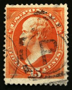 U.S. #163 15c Yellow Orange 1873 Used