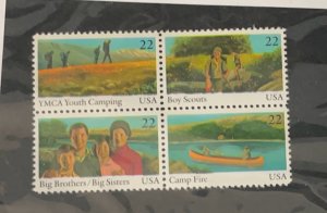 US 1985 outdoor Adventures #2160-3 se-tenat  blk of 4 mint