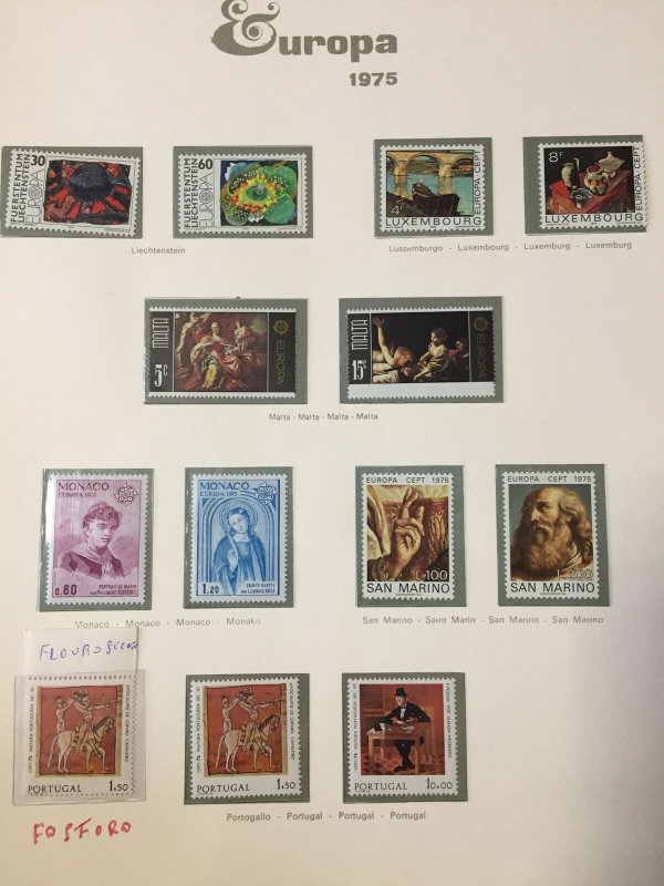 Europa 1975/76 MNHSheets On Pages Appx 100 Items LA 667