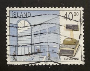 Iceland 1990  Scott 699 used - 40k, Europa, new post office