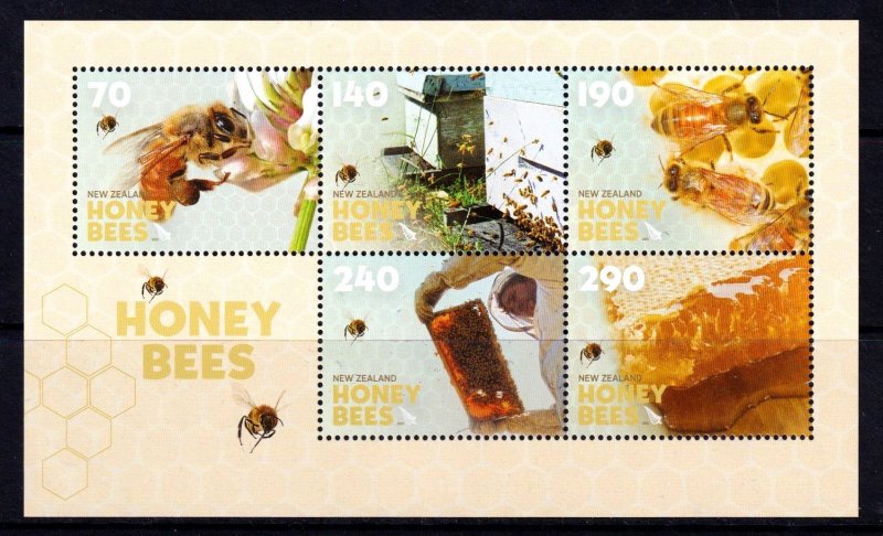 New Zealand 2013 Honeybees Mint MNH Miniature Sheet SC 2473a