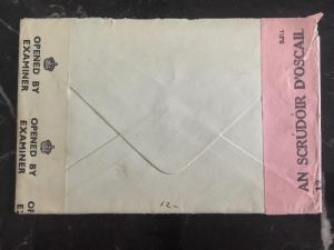 1945 Dublin Ireland Dual Censored Cover To New York Usa