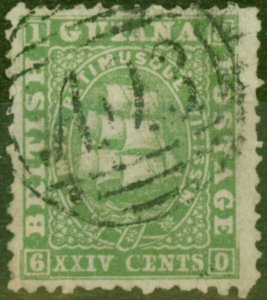 British Guiana 1864 24c Green SG64 Fine Used 