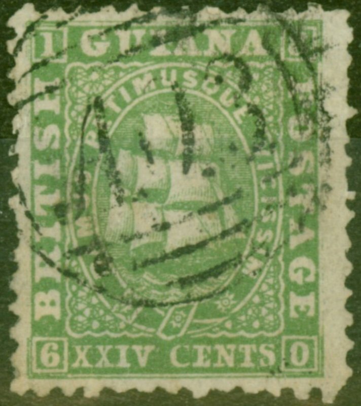 British Guiana 1864 24c Green SG64 Fine Used 