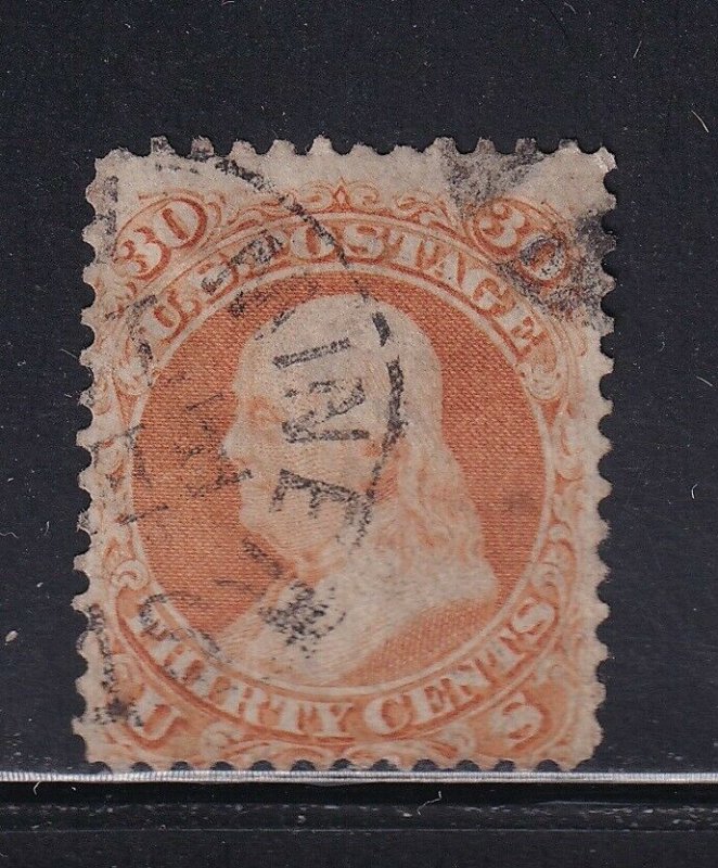 71 F-VF used neat cancel with nice color cv $ 210 ! see pic !