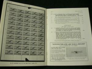 HR HARMER AUCTION CATALOGUE 1958 AIR STAMPS AND COVERS 'ROTHSCHILD'