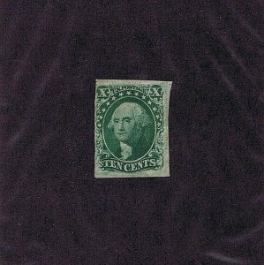 SC# 14 UNUSED NO GUM 10 CENT WASHINGTON 1855,  HIGH CATALOG VALUE WHEN VERY FINE