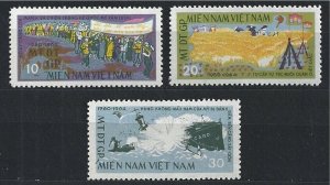 Vietnam Viet Cong 1964 MNH Stamps War Ship Agriculture