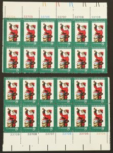 U.S. Mint Stamp Scott #1472 8c Christmas Set of 2 Matching Plate Blocks/12. NH