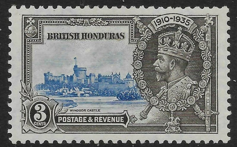 BRITISH HONDURAS SG143 1935 SILVER JUBILEE 3c MTD MINT