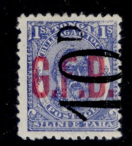 TONGA QV SG O10, 10d on 1s ultramarine, M MINT. Cat £42.