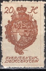 Liechtenstein; 1920: Sc. # 35: MHH Single Stamp