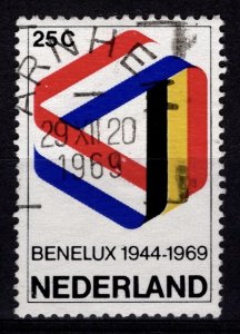 Netherlands 1969 25th Anniv. Of Benelux Customs Union, 25c [Used]
