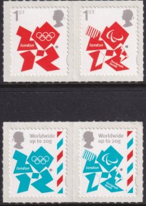 Sc# 2981  / 2982 C6 / C7 Great Britain 2012 GB Olympics Paralympics MNH CV $15.