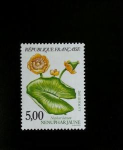 1992 France Flowers, Nuphar Luteum Scott 2301 Mint F/VF NH