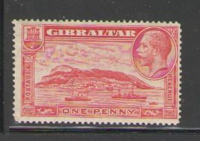 Gibraltar Sc 96 1931 1d  George V & Rock stamp mint