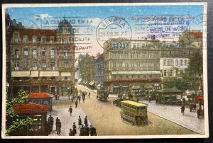 1929 Germany Graf Zeppelin LZ127 RPPC Postcard Cover To Madrid Spain City View