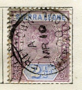 SIERRA LEONE; 1896 early classic QV issue fine used 2.5d. value