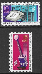 EAST GERMANY DDR 1970 Leipzig Spring Fair Set Sc 1182-1183 MNH