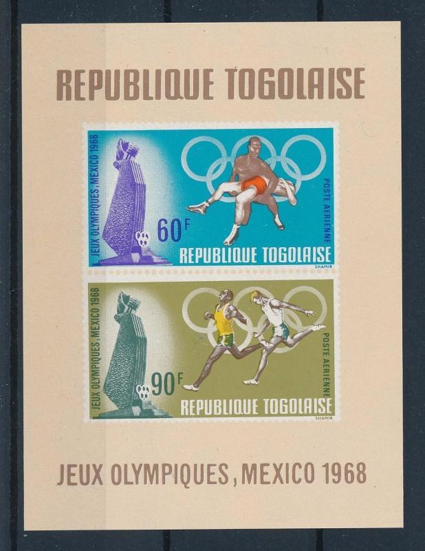 [61085] Togo 1968 Olympic games Mexico Wrestling Athletics MNH Sheet