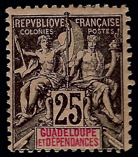 Guadeloupe Sc #37 Unused Fine...French colonies are in demand!