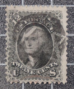 Scott 69 - 12 Cents Washington - Used Negative Star Of David Cancel SCV - $95.00