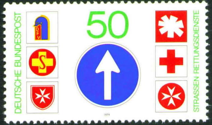 Germany Scott 1290 MNH** 1979 Road safety stamp