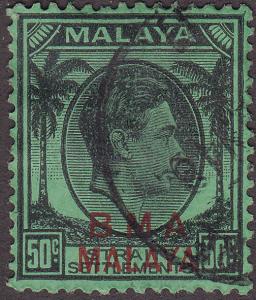 Malaysia BMA 267 USED 1948 King George VI O/P