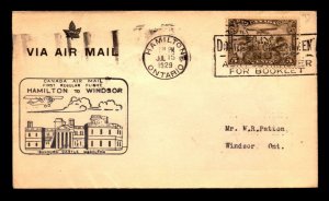 Canada 1929 FFC Hamilton to Windsor - L7993