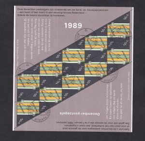 Netherlands  #751  1989  cancelled  Christmas sheet of 20 stamps