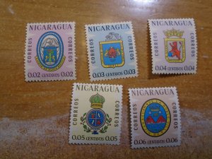 Nicaragua  #  837-41   MNH