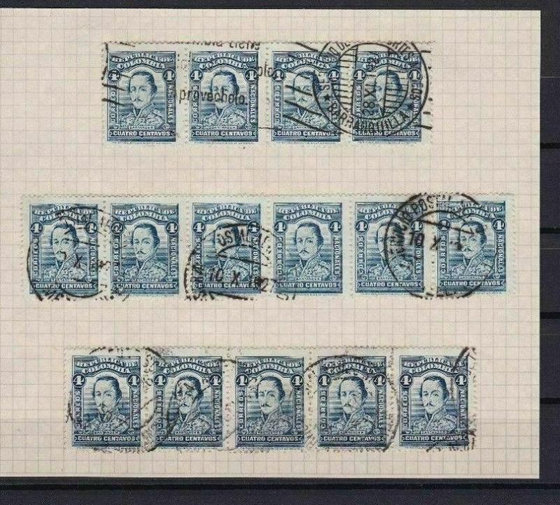 COLOMBIA 1917 PORTRAIT 4c  STAMPS STUDY   REF 5353