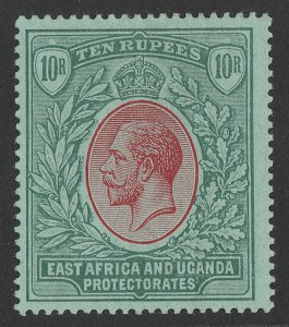 KENYA, UGANDA & TANGANYIKA : 1912 KGV 10R red & green/ green, wmk Mult Crown.