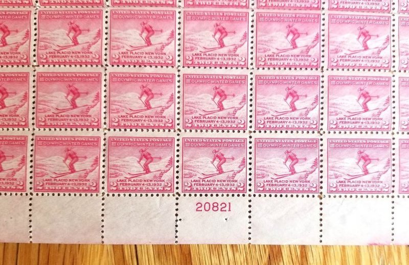 Full Sheet (100) Scott # 716 MNH; Damaged